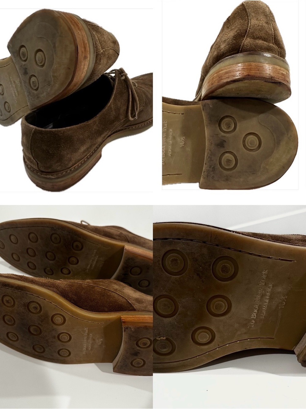 🩷 PETERSON MID BROWN SUEDE DERBY LACE UP MENS SIZE 10.5 TO BOOT NEW YORK ITALY - Picture 11 of 12